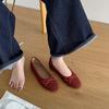 Soft-soled fairy style ballet single shoes 2025 autumn new French bow light mouth retro color matching grandma Doudou shoes