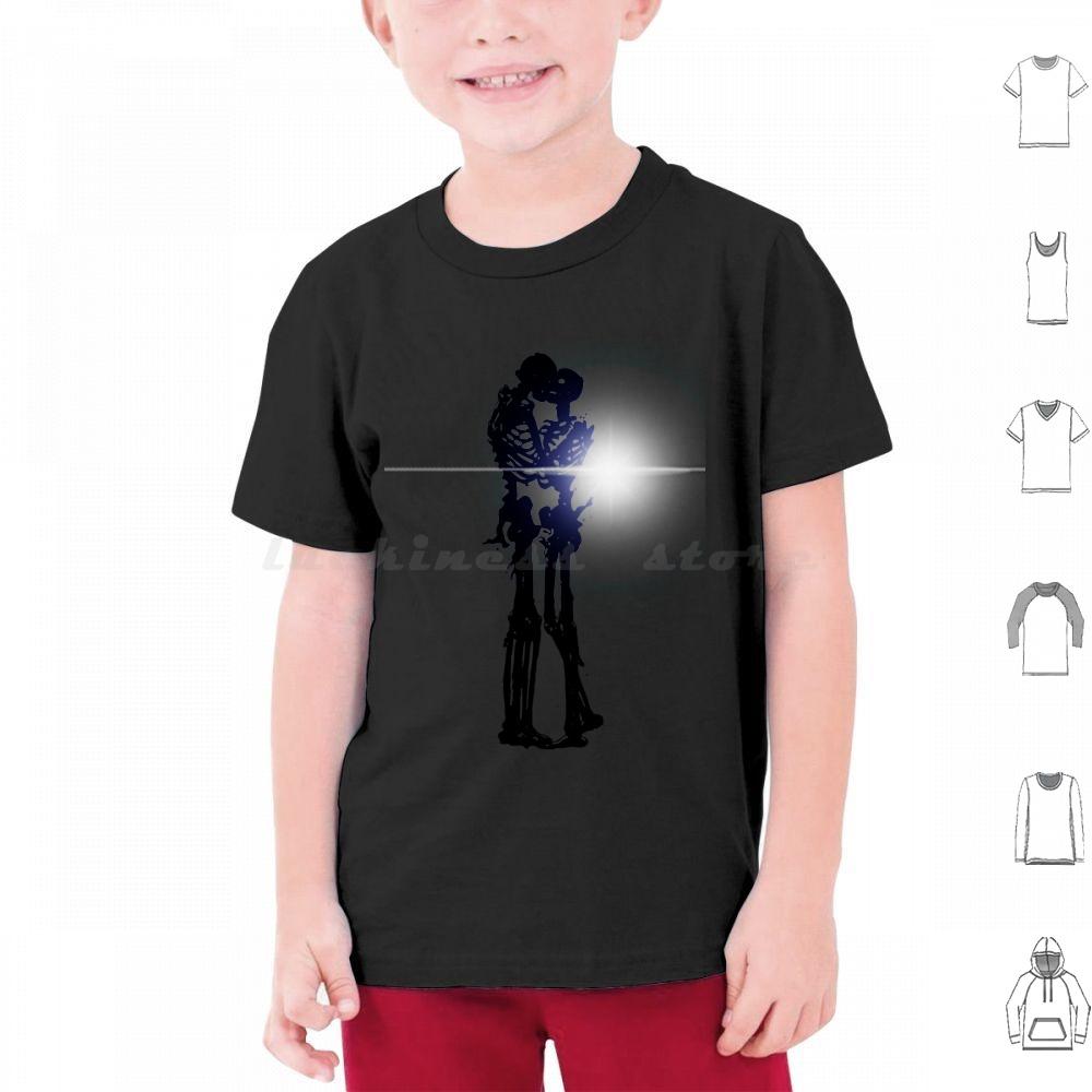 Skeleton Kiss Lens Flare Nuclear Love Skull T Shirt Cotton Men Women DIY Print Skeleton Kiss Kissing Skeletons Nuclear Atomic