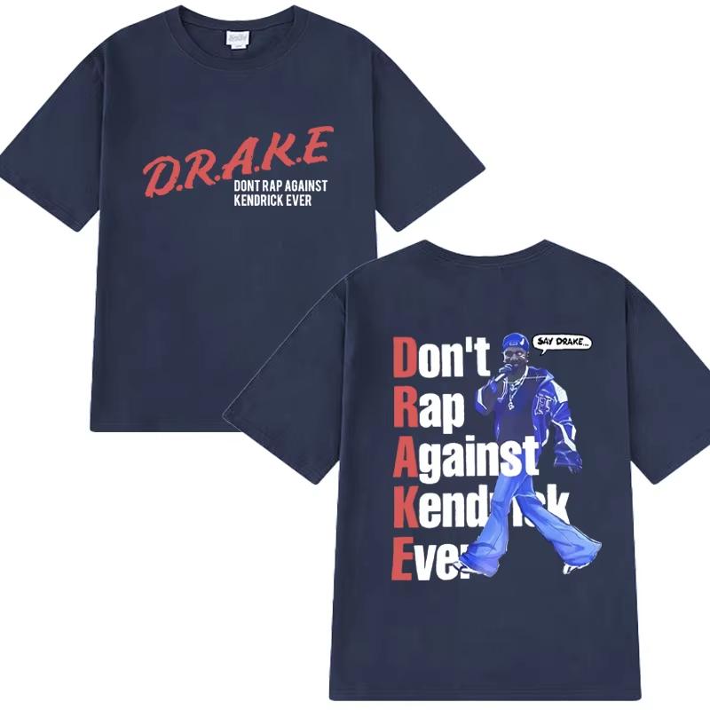 Hot Sale Kendrick Lamar Say Drake Meme Graphic T Shirt Unisex Vintage Hip Hop Short Sleeve T-shirts Men Women 100% Cotton Tops