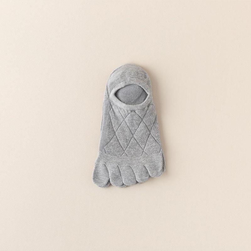 NEW Running Men's Open Toe Socks Elastic Short Solid Cotton Sweat-absorbing Man Five Finger Invisible Low Cut Boat Ankle Sock