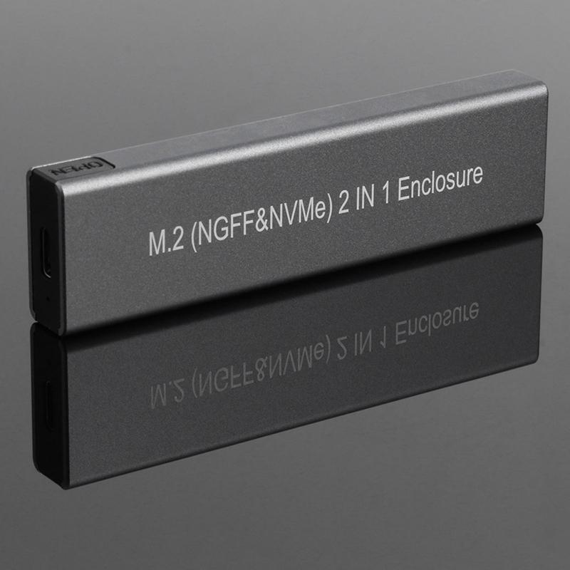 USB Type C for M.2 SSD Ternal Nclosure Box for M.2 NVME PCIE NGFF  M-Key for M/B for Key Hard Drive Disk Mobile F