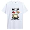 MILF I Love Frogs Vintage Retro Frog Mushroom Tshirt Casual Fitness T Shirt Cotton Tops Unisex S Clothing Oversized Unisex Tshirt