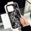 Elegant Black Lace Floral Pattern Phone Case For iPhone 17 16 15 14 13 12 11 Pro Plus Max 17 Air X XR XS Shockproof Soft Cover