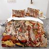 Japanese-Style Bedding Set Ukiyo-e Theme Comforter Cover Sea Wave Red Sun Pattern Decor Duvet Cover For Kids Teen King Full Size