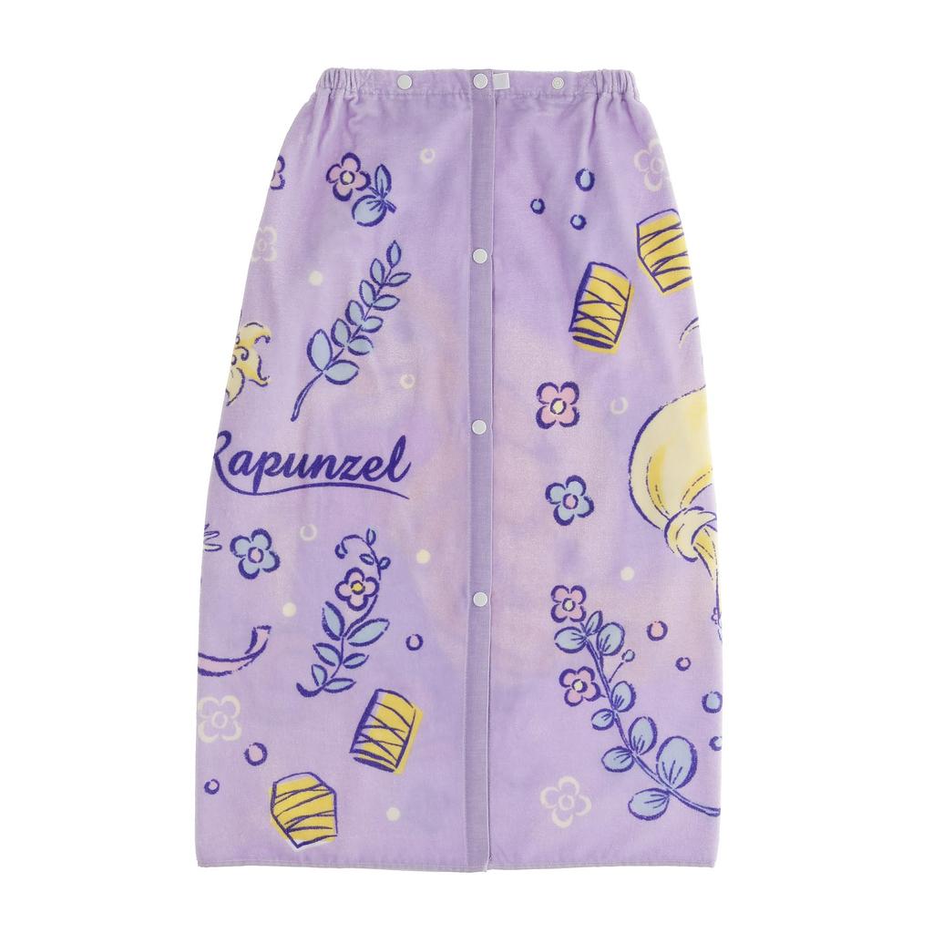 Marushin 80cm Wrap Disney Tangled Purple Flower Garden Antibacterial and UV Size Towel, Design, Protection, Girl's (Product Code 2095014300)