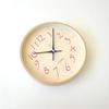 KATOMOKU plywood clock 21, light pink, km-120LP, wall clock with continuous second hand, 25.2cm diameter (quartz clock)