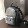 Johnature Versatile Genuine Leather Women Bag Small Backpack Leisure Solid Color Natural Cowhide Travel Backpacks