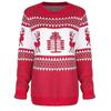 Weihnachtspullover Damen Weihnachtsbaum Rentier Warmer Pullover Gestrickter Rundhals-Pullover