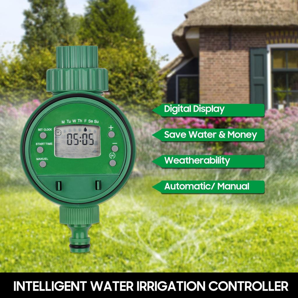 Garden Water Timer Digital Display G1 2 Thread Automatic Watering Timer for Balcony Lawn Greenhouse