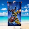 Quick Dry Beach Towel Transformers Pattern, Lightweight Absorbent Towel for Pool Beach Vacation Use