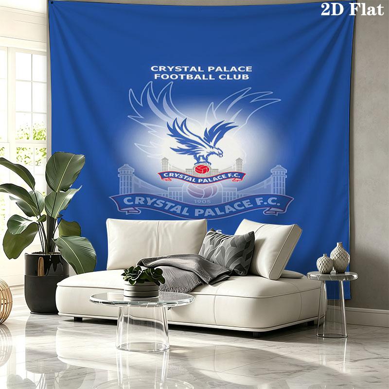 Crystal Palace F.C Wall Tapestry Aesthetic Wall Hanging Printed Fabric Blanket Decorative Tapestries for Bedroom Living Room Home Decor