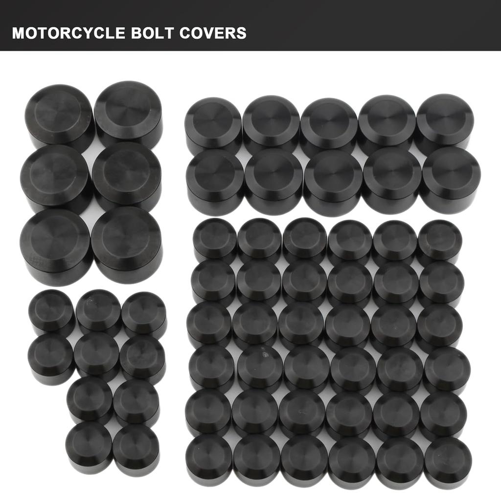 Motorcycle Bolt Covers Head Bolts Engine Toppers Caps Kit for Harley 2017-2024 Touring Road King Street Glide Electra Road Glides 2018-2024 Softail