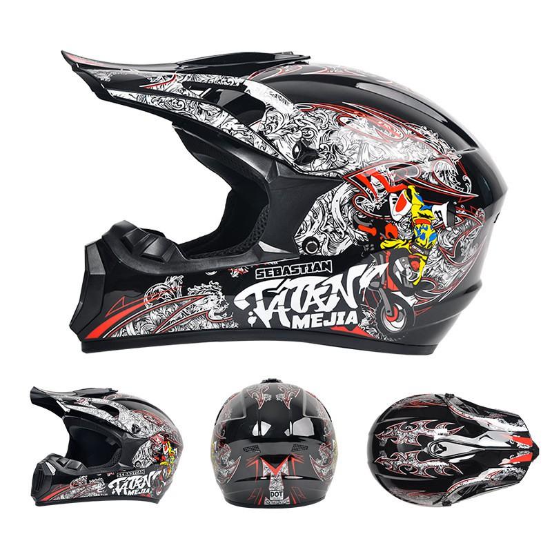 Full Face Motorcycle Helmet Off-Road ATV Dirt Bike Mountain Downhill Karting Safety Protection