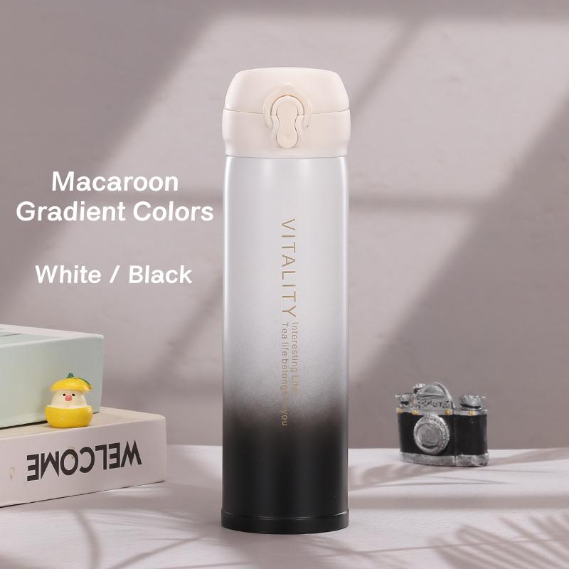 Gradient Color Portable Vacuum Water Bottle Office Stainless Steel Insulated Coffee Mug Insulated Mugs