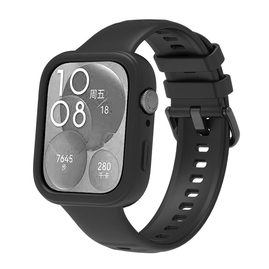 Fullt beskyttende etui deksel skall for Huawei Watch Fit 3 Smartklokke etuier myk silikon skjermbeskyttende for Huawei Fit3 Colorfu