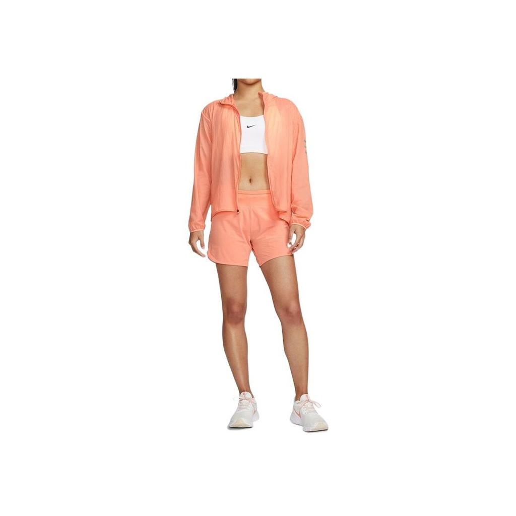 Nike Woven Reflective Running Packable Hooded Jacket Women Outerwear Light-Crimson Root-Brown DM7754-824