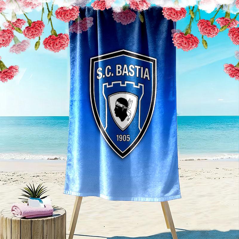 Bastia Spirit Print Beach Towel, Large Soft Quick Dry Towel for Beach Camping Swimming