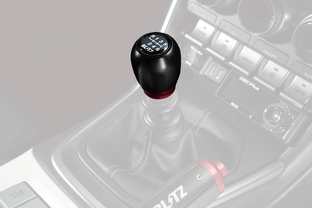 BLITZ Shift Knob for GR86 86 BRZ vehicles made of POM ZN6 ZN8 ZC6 13850 (MT only), resin, BLACK/RED, ZD8,