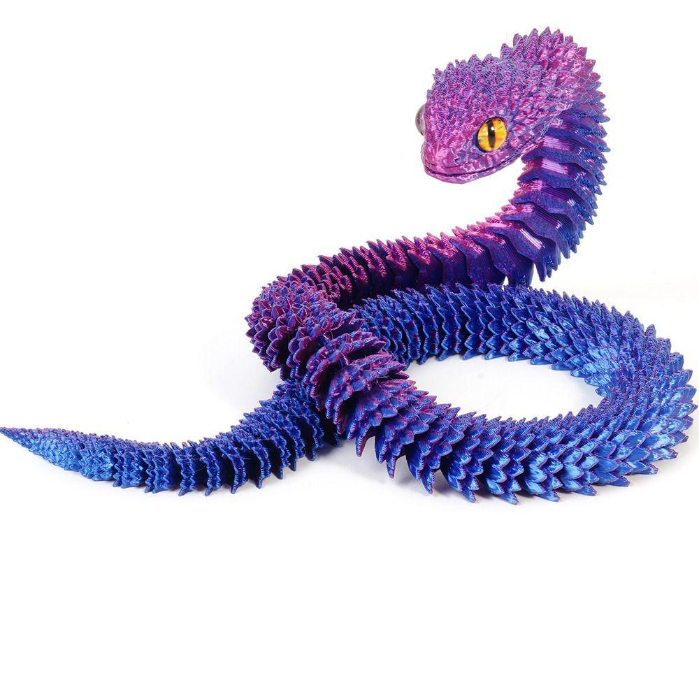 

Multicolor 3D Printed Snake Toy 30/45/60cm Animal Simulation Model Halloween style 11