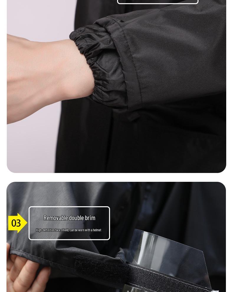 Adult One-Piece Long Raincoat: Fashionable, Thickened, Lengthened Outdoor Windbreaker & Cycling Poncho