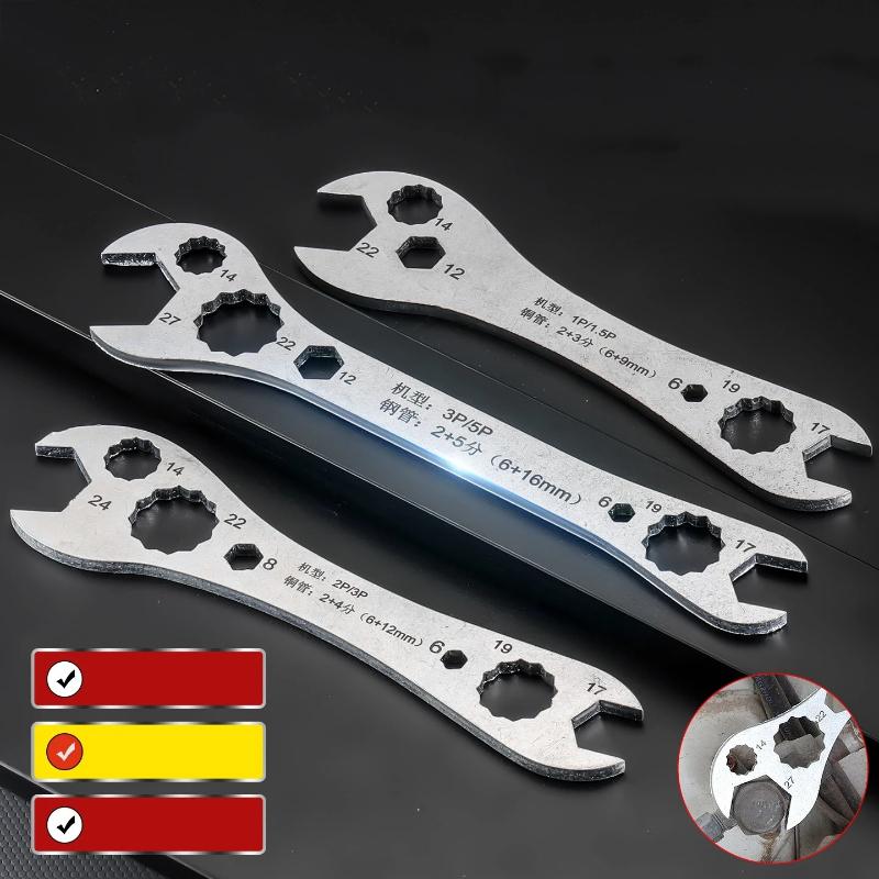 Multi functional Air Conditioner Wrench Open End Set Ultra-thin Flat wrench Tool Multi-Function Double-End Fixed