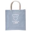 VASKA by Moz Tote Bag, Medium, A4 Size, Swedish Elk Design, Women's, Jute, Smoke Blue, VSJJ-02A