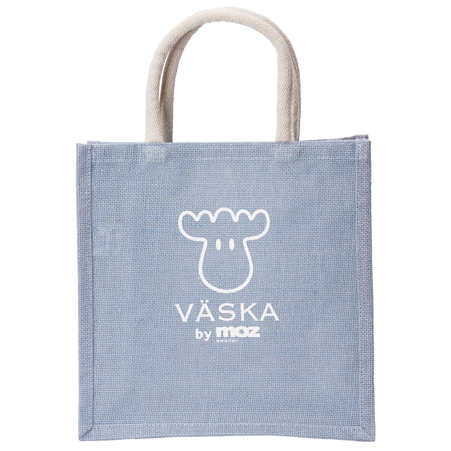 

Сумка-тоут VASKA by moz, Средняя, Формат А4, Дизайн со шведским лосем, Женская, Джут, Дымчато-синий, VSJJ-02A