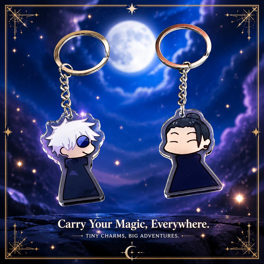 Anime Funny Gojo Satoru Geto Suguru Cosplay Keychain Bag Pendant Keyring Jewelry Gift