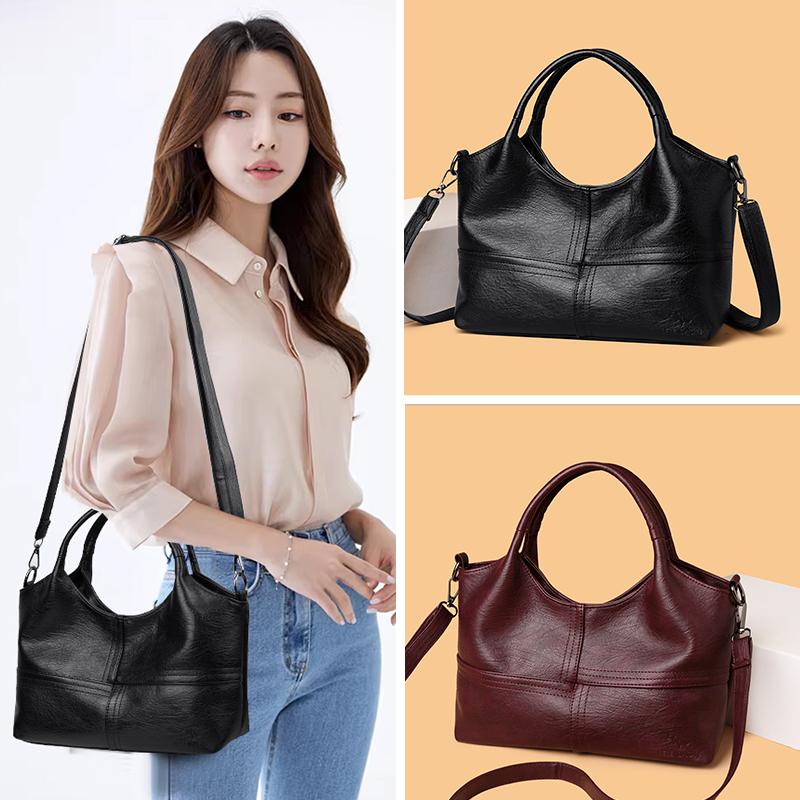 Fashion Vintage Leather Handbag with Top Handle Shoulder Bag Womens Vintage Crossbody Bag Work Shopping and Meeting Friends Ladies' Holiday Gifts
