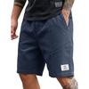 Mens Corduroy Casual Shorts Relaxed Fit Elastic Waistband Summer Lightweight Breathable Shorts with Side Pockets for Daily Wear