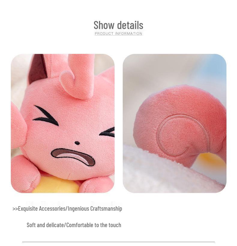 Mengshi Qi Mischief Cat Plush Toy - Anime Sad Elf Cat Doll for Kids and Girls