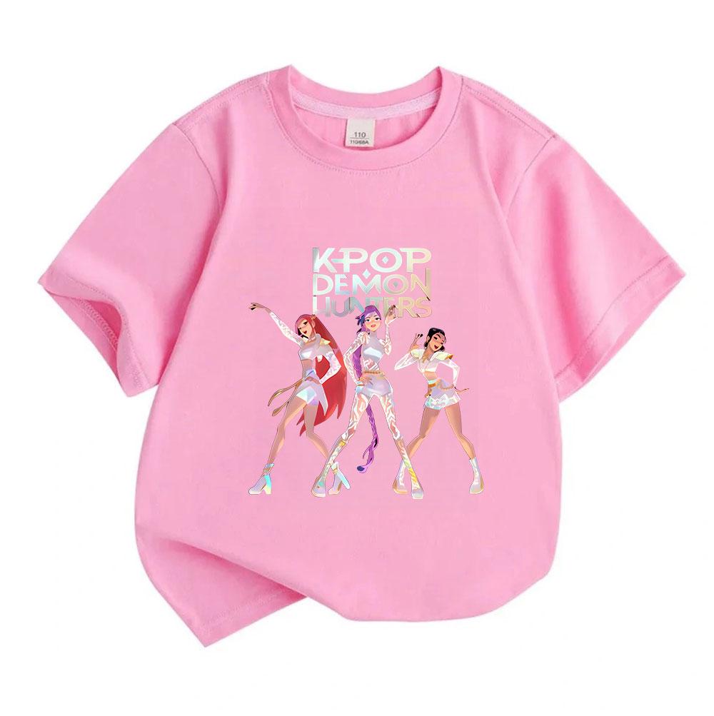 Kids Boys Girls 100% Cotton Crew Neck Short Sleeve T-Shirt,