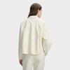 FILA White Fashion Minimalist Personality Trend Classic Retro Sports Casual Workwear Versatile Comfortable Woven Long Sleeve Shirt F11W613706FIV