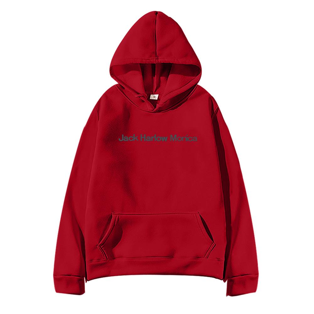 Jack Harlow Monica Logo Pullover Hoodie Damen Herren Lässig High Street Sweatshirts Herbst Winter Langarm Kleidung Oversized Op