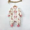 Kids Cotton Warm Sleepsuit With Inner Padding Winter Toddler Girls Boys 1-3 Years Anti-Kick Belly Protection