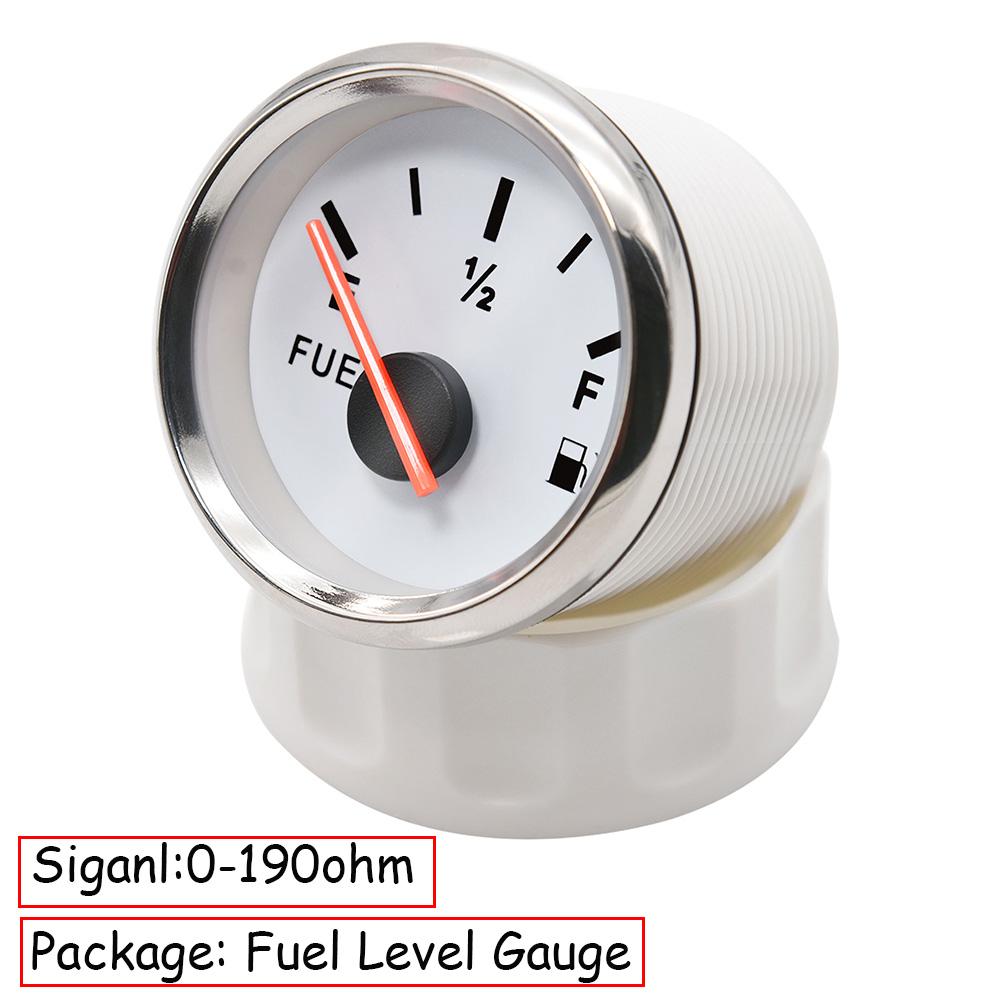52MM Fuel Level Gauge with Fuel Level Sensor 100MM 125MM 150MM 200MM 250MM 400MM 0-190ohm Oil Liquid Tank Fuel Level Indicator
