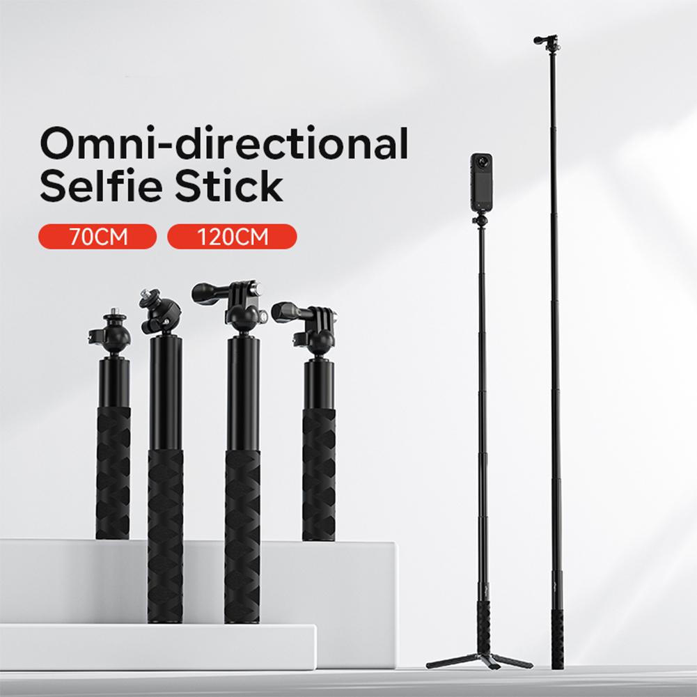 360° Rotatable Selfie Stick Portable Extendable Invisible Pole Compatible For DJI ACTION 3/4/pocket3 Action Camera