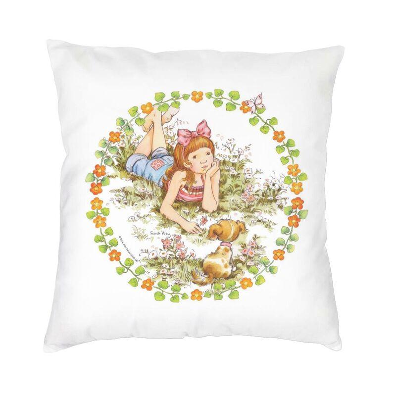 Sarah Kay Cartoon Animation Cushion Cover Sofa Decoration Square Throw Pillow Case 40x40