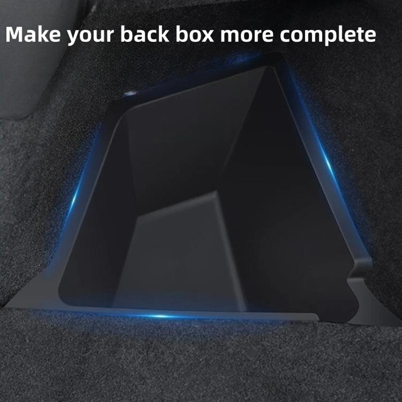 Trunk Side Storage Bins For Tesla Model Y-Berlin/Austin 2022-2025 Cargo Compartment Organizer Bucket TPE Box & Carpet Lids