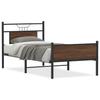 Bed Frame Without Mattress Brown Oak Look 75 X 190 Cm Engineered Wood