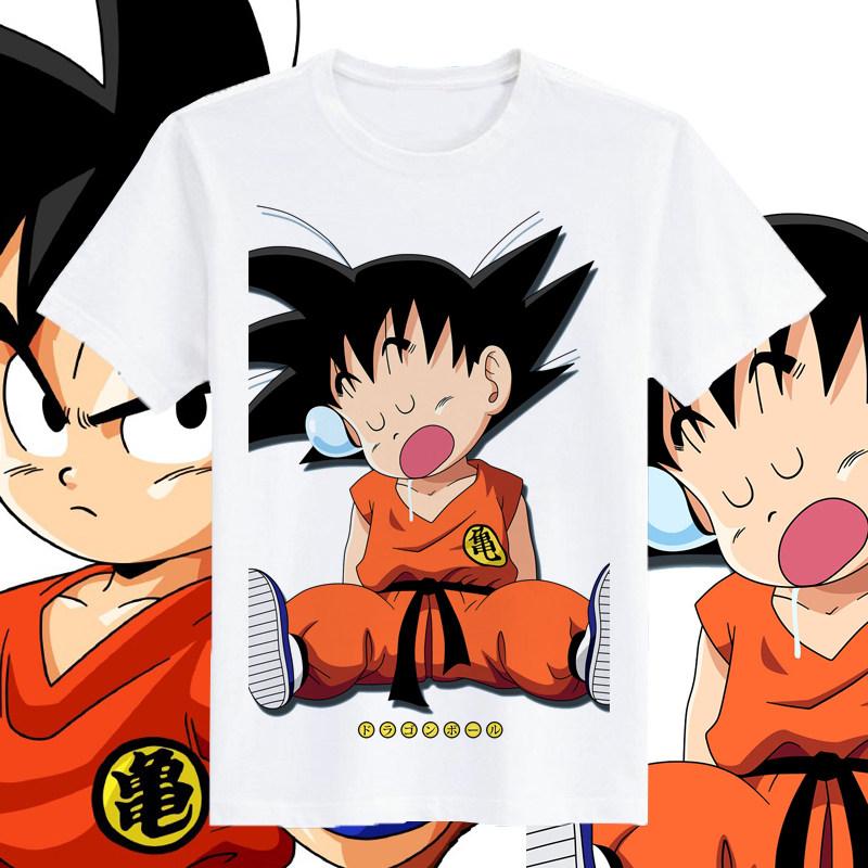 Summer 2026 Dragon Ball Theme Collection Trend Street 100 Cotton Printed Loose Tshirt for Unisex and Women Parents Tops