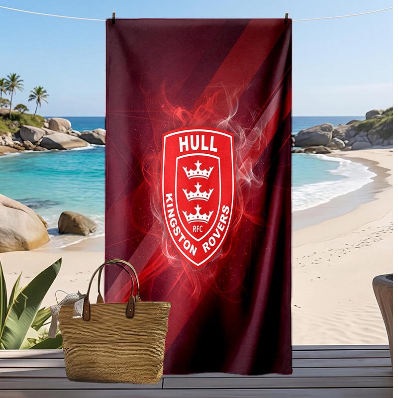 Telo da Spiaggia Stampa Hull KR Morbido Portatile Veloce?Asciugamano Asciutto Per Piscina Vacanza Estiva Sport all'Aperto