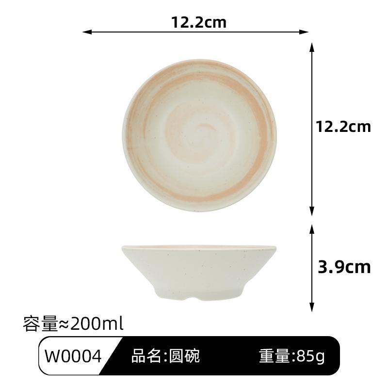 Melamine Vintage Small Bowl Set Durable Anti Slip Sauce Dish for Hotpot Restaurant Commercial Use