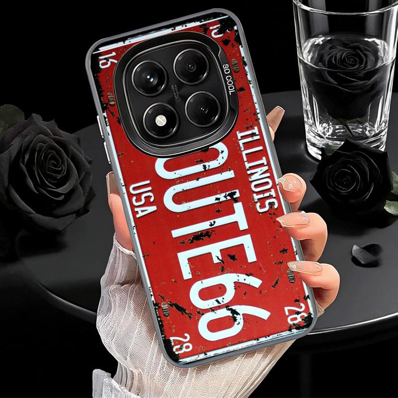Retro Vintage License Plate Soft Phone Case for Xiaomi Redmi Note 13 14 15 Pro Plus 12S 12 11S 11 11T 10S 10 Shockproof Cover Ba