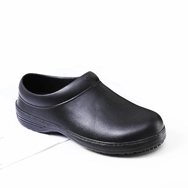 Large Size Chef Shoes Non-Slip Kitchen Shoes Workshop Work Shoes Casual Flat Bottom Breathable Chef Shoes Waterproof Slippers 35