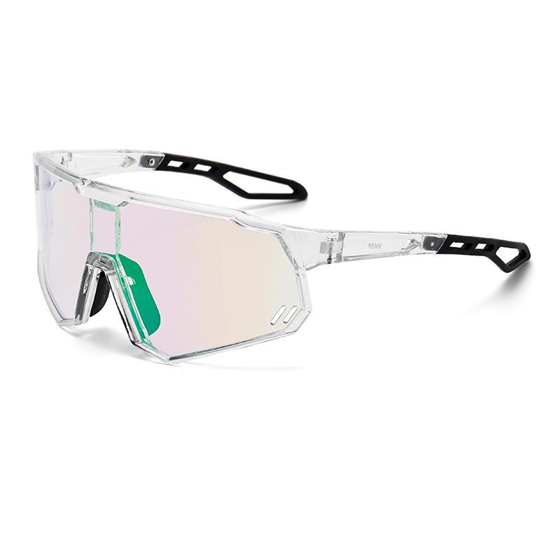 Unisex Photochromic Cycling Sunglasses with Large Integrated Lens