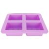 4Gird Purple Silicone HandMade Soap Mold High Temperature Resistant DIY Cake Mold for Baking