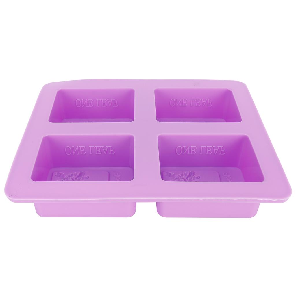 4Gird Purple Silicone HandMade Soap Mold High Temperature Resistant DIY Cake Mold for Baking