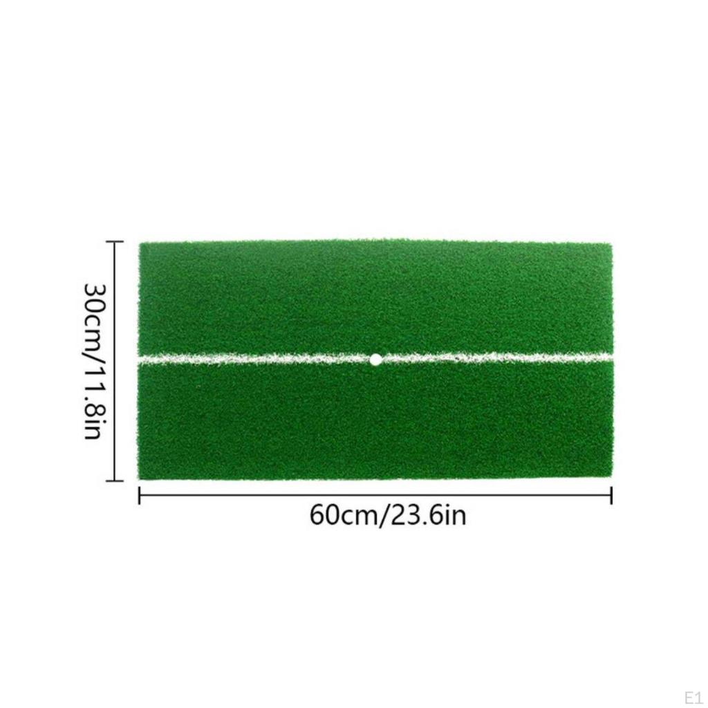 White Line Golf Mat Alignment Aid Chipping Indoor Outdoor Use for Backyard, Driving Range