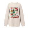 Women's Fashion Long-Sleeve Pullover Sweatshirt With Fun Christmas  Print